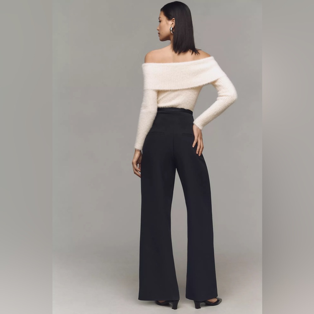 Anthropologie Black Wide Leg Pants - Picture 3 of 4